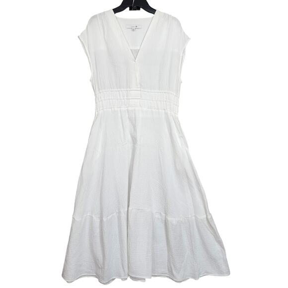 Joe's Jeans Gauze Maxi Dress Cotton Ivory Large - Picture 1 of 13